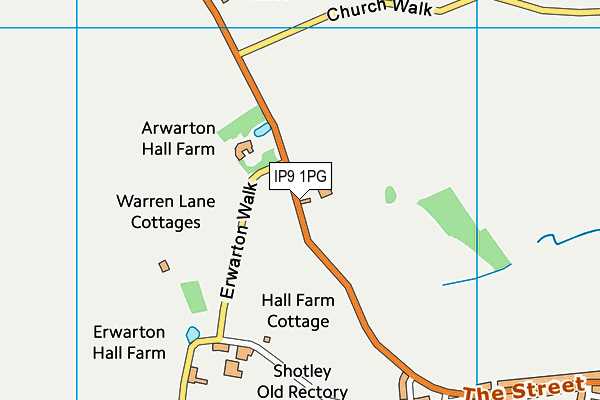 IP9 1PG map - OS VectorMap District (Ordnance Survey)