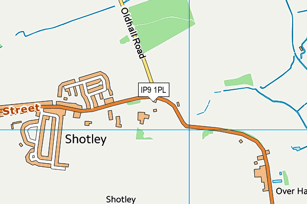 IP9 1PL map - OS VectorMap District (Ordnance Survey)