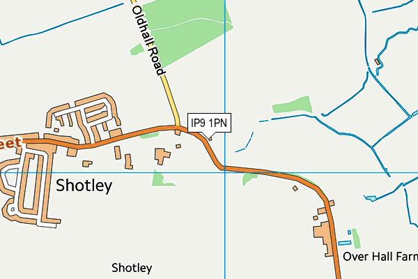 IP9 1PN map - OS VectorMap District (Ordnance Survey)