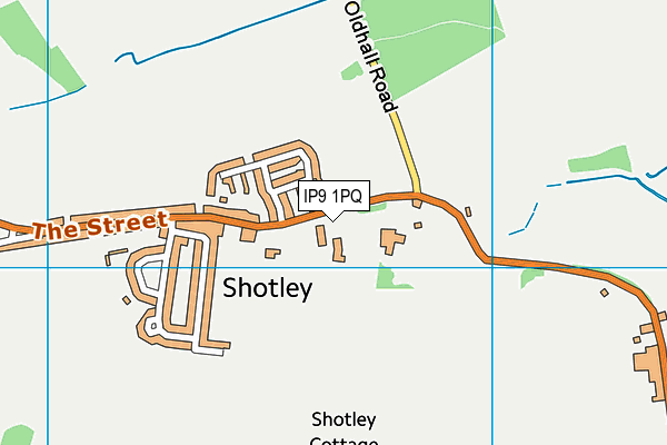 IP9 1PQ map - OS VectorMap District (Ordnance Survey)