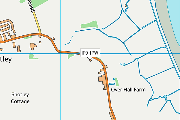 Shotley Rangers Fc map (IP9 1PW) - OS VectorMap District (Ordnance Survey)