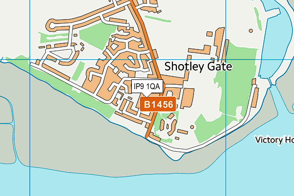 IP9 1QA map - OS VectorMap District (Ordnance Survey)