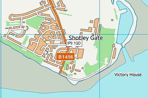 IP9 1QD map - OS VectorMap District (Ordnance Survey)