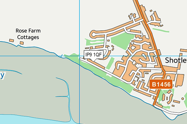 IP9 1QF map - OS VectorMap District (Ordnance Survey)