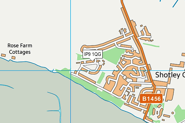 IP9 1QG map - OS VectorMap District (Ordnance Survey)