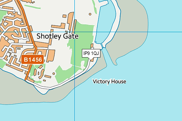 IP9 1QJ map - OS VectorMap District (Ordnance Survey)