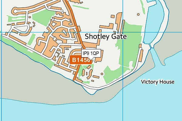 IP9 1QP map - OS VectorMap District (Ordnance Survey)