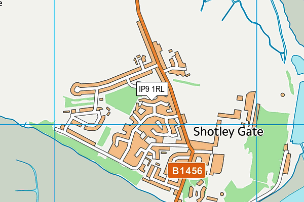 IP9 1RL map - OS VectorMap District (Ordnance Survey)