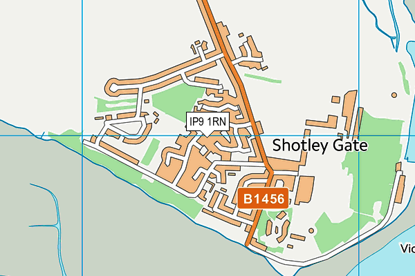 IP9 1RN map - OS VectorMap District (Ordnance Survey)