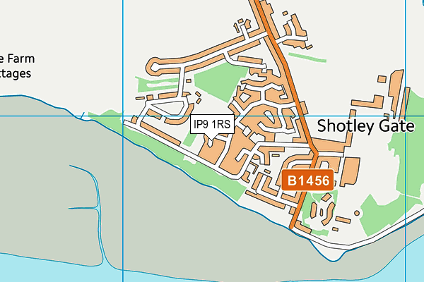 IP9 1RS map - OS VectorMap District (Ordnance Survey)