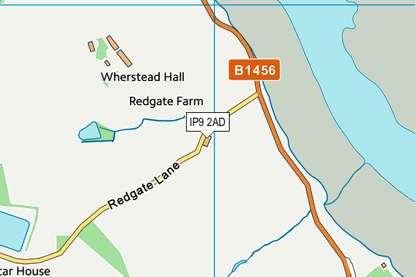 IP9 2AD map - OS VectorMap District (Ordnance Survey)