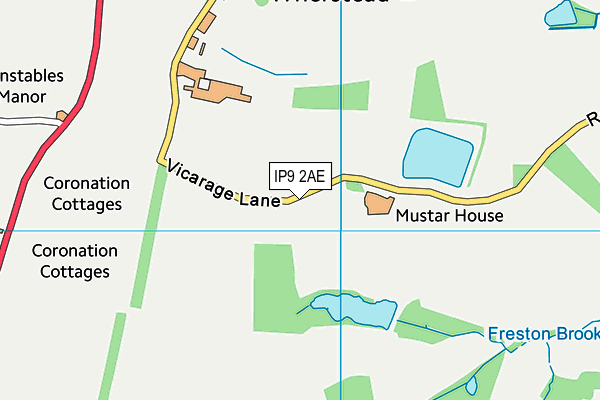 IP9 2AE map - OS VectorMap District (Ordnance Survey)