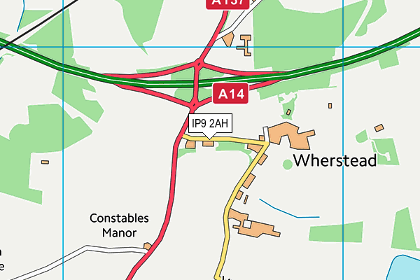 IP9 2AH map - OS VectorMap District (Ordnance Survey)