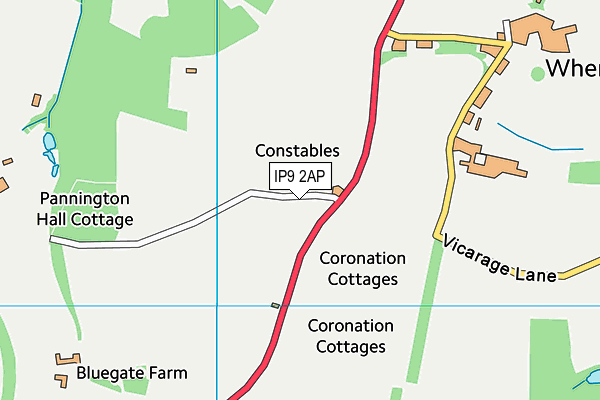 IP9 2AP map - OS VectorMap District (Ordnance Survey)