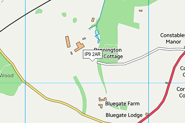 IP9 2AR map - OS VectorMap District (Ordnance Survey)