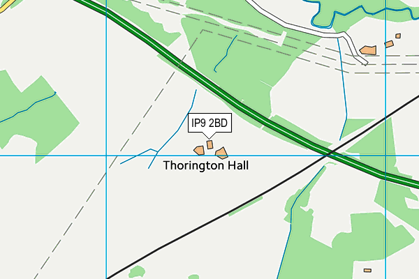 IP9 2BD map - OS VectorMap District (Ordnance Survey)