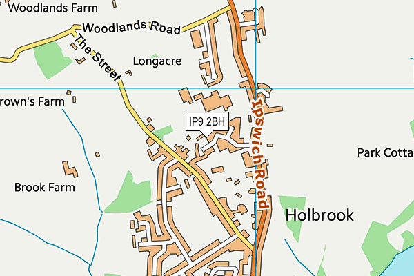 IP9 2BH map - OS VectorMap District (Ordnance Survey)