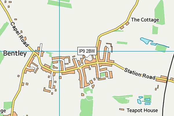 IP9 2BW map - OS VectorMap District (Ordnance Survey)