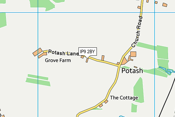 IP9 2BY map - OS VectorMap District (Ordnance Survey)