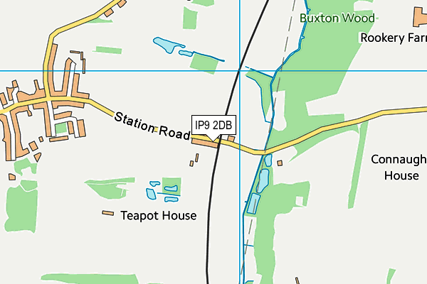 IP9 2DB map - OS VectorMap District (Ordnance Survey)