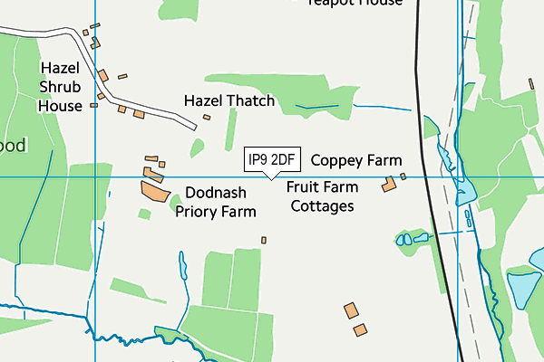 IP9 2DF map - OS VectorMap District (Ordnance Survey)