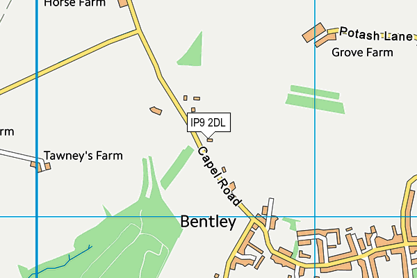 IP9 2DL map - OS VectorMap District (Ordnance Survey)