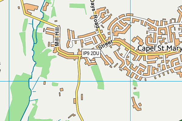 IP9 2DU map - OS VectorMap District (Ordnance Survey)
