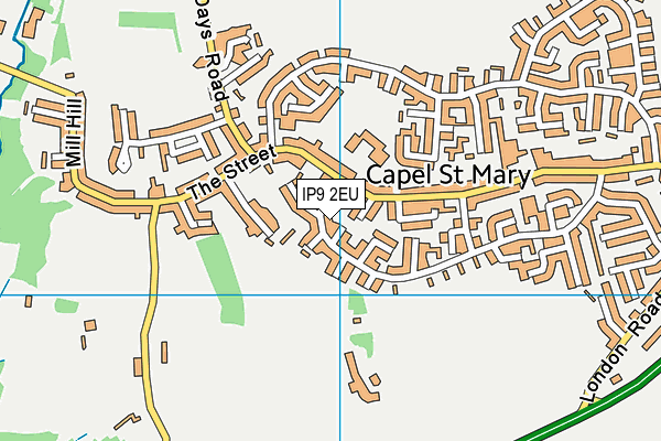 IP9 2EU map - OS VectorMap District (Ordnance Survey)