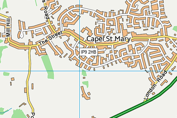 IP9 2HB map - OS VectorMap District (Ordnance Survey)