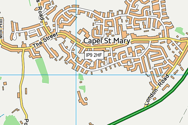 IP9 2HF map - OS VectorMap District (Ordnance Survey)