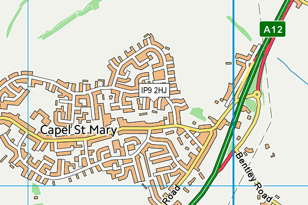 IP9 2HJ map - OS VectorMap District (Ordnance Survey)