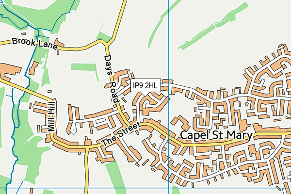 IP9 2HL map - OS VectorMap District (Ordnance Survey)