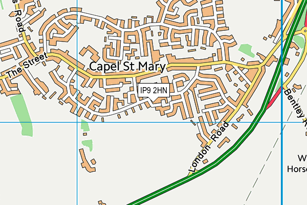 IP9 2HN map - OS VectorMap District (Ordnance Survey)