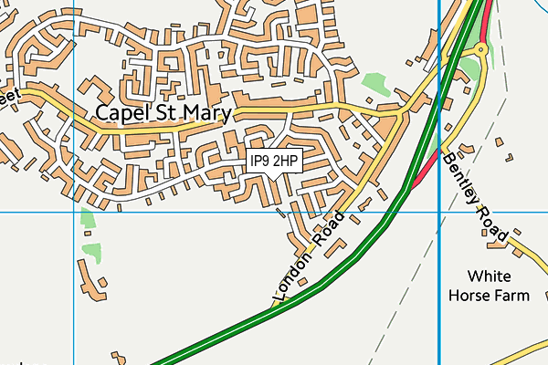 IP9 2HP map - OS VectorMap District (Ordnance Survey)