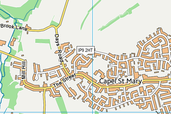 IP9 2HT map - OS VectorMap District (Ordnance Survey)