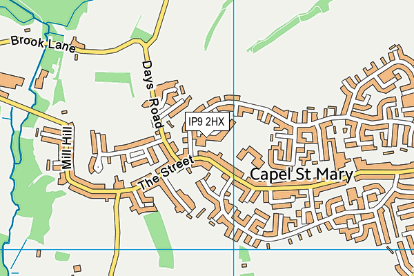 IP9 2HX map - OS VectorMap District (Ordnance Survey)