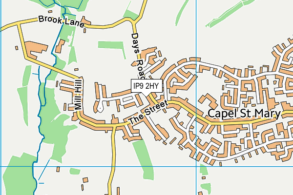 IP9 2HY map - OS VectorMap District (Ordnance Survey)