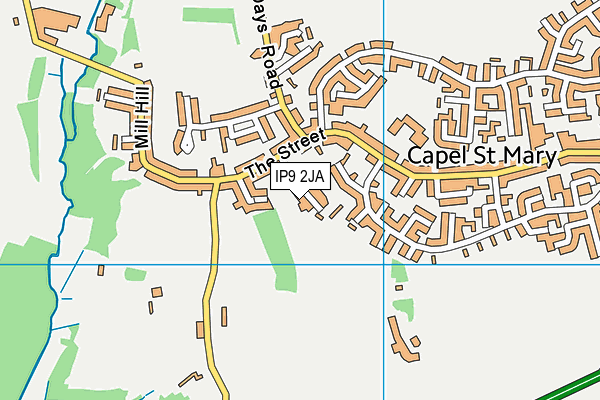 IP9 2JA map - OS VectorMap District (Ordnance Survey)