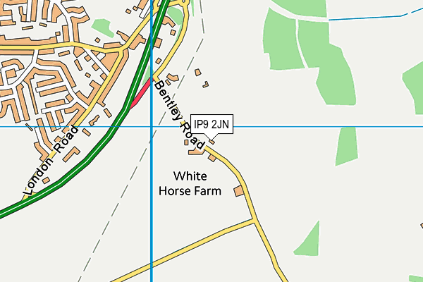 IP9 2JN map - OS VectorMap District (Ordnance Survey)