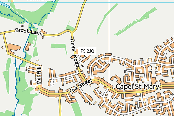 IP9 2JQ map - OS VectorMap District (Ordnance Survey)