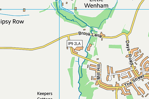 IP9 2LA map - OS VectorMap District (Ordnance Survey)