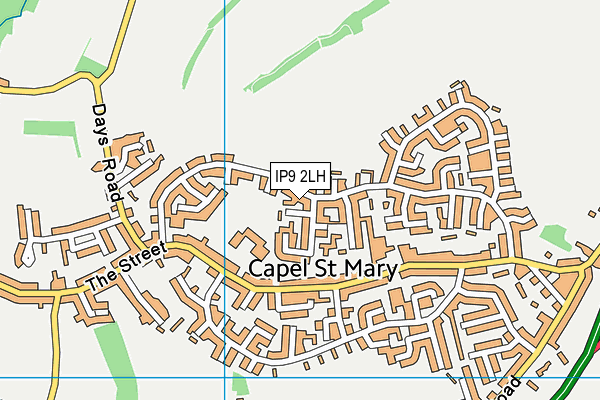 IP9 2LH map - OS VectorMap District (Ordnance Survey)