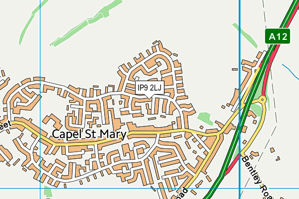 IP9 2LJ map - OS VectorMap District (Ordnance Survey)