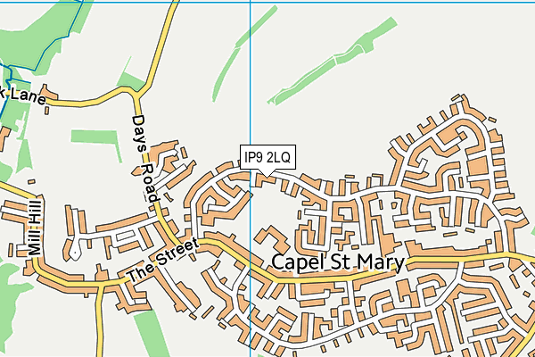 IP9 2LQ map - OS VectorMap District (Ordnance Survey)