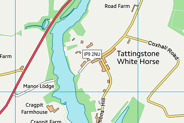 IP9 2NU map - OS VectorMap District (Ordnance Survey)