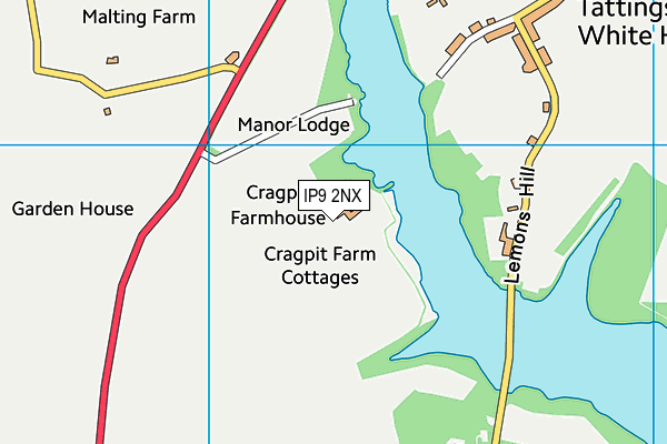 IP9 2NX map - OS VectorMap District (Ordnance Survey)