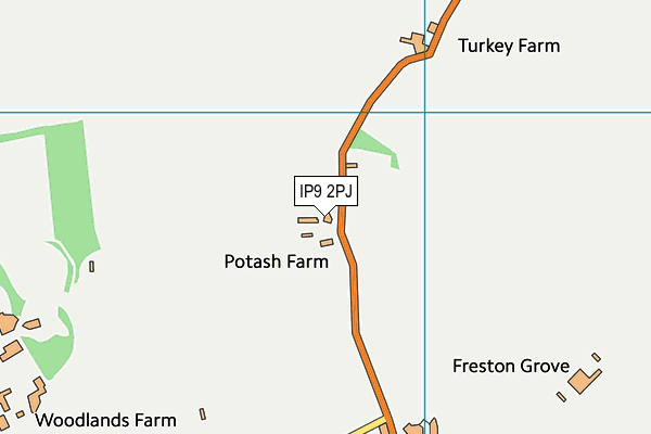 IP9 2PJ map - OS VectorMap District (Ordnance Survey)