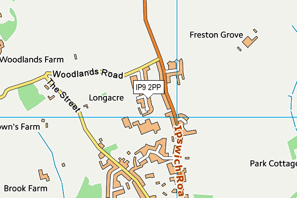 IP9 2PP map - OS VectorMap District (Ordnance Survey)