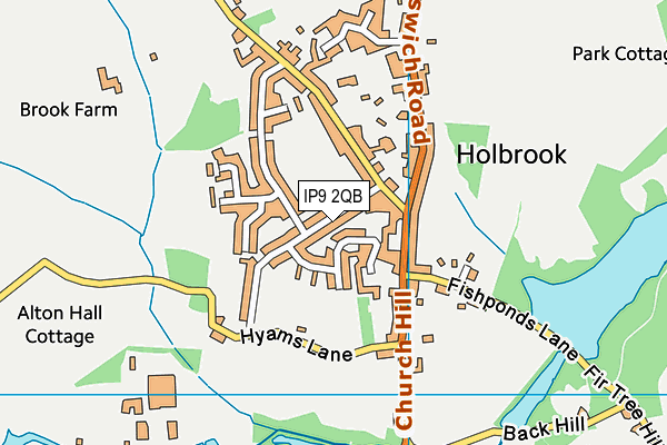 IP9 2QB map - OS VectorMap District (Ordnance Survey)