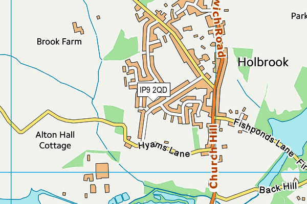 IP9 2QD map - OS VectorMap District (Ordnance Survey)